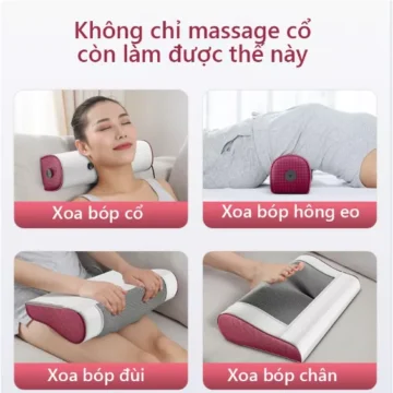gối massage Okato Seka SK-P55 hồng ngoại