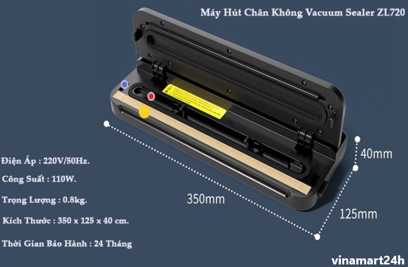 Máy hút chân không Vacuum Sealer ZL-720 cao cấp